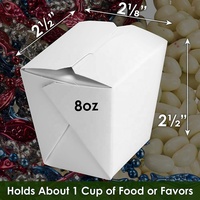 Boîte à lunch en carton personnalisable 8 oz, Mini boîtes à emporter blanche micro-ondable, patte empilables, est lavable, boîte de friandises pour Restaurant