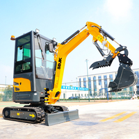Mini-excavatrice SDJK 2 tonnes, moteur Kubota, EPA EURO5, excavatrice sur chenilles, mini-excavatrice 1 tonne, 3,5 tonnes pour utilisation agricole