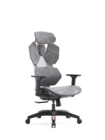 Ensemble chaise et table de jeu ergonomiques, soutien lombaire réglable, dossier en maille respirante, base pivotante à roulettes, confort pour les longues sessions