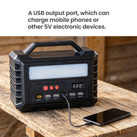 Générateur d'énergie solaire, ampoule solaire, système de stockage d'énergie portable, batterie 20Ah, 25h d'autonomie, USB Type C pour les voyages