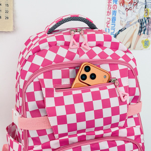 New export plaid <b>backpack</b> <b>large</b> capacity simple lightweight student schoolbag daily commute travel <b>backpack</b> - Product Image 5