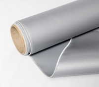 Tissu en fibre de verre enduit de silicone directement de l'usine, tissu tressé en fibre de verre 430 g/m², enduit double face de silicone 160 g