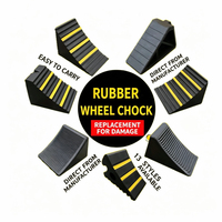 Cales de roue en caoutchouc moulé portables pour avions, légères, pour usage d'urgence et sur site, noires, 6 kg, 315x158x158 mm