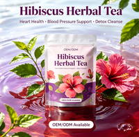 Compléments alimentaires à base d'hibiscus OEM/ODM pour fournir de l'énergie, favoriser la santé cardiaque et la régulation de la pression artérielle, et favoriser la détoxification chez les adultes