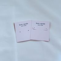 Logo imprimé personnalisé, support d'emballage blanc recyclé, carte d'affichage de bijoux avec pochette, collier, boucle d'oreille