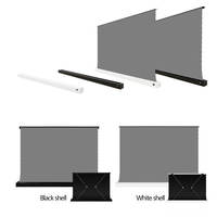 Écran de projection motorisé ALR gris cristal de 72 à 150 pouces, NOUVEAU modèle de 120 pouces, pour vidéoprojecteur à longue portée, avec système de levage au sol