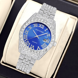 นาฬิกาควอตซ์ผู้ชายขายดี ประดับเพชรบนหน้าปัด ดีไซน์เรียบง่าย - Product Image 4