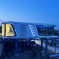 Capsule écologique, conteneur maritime modifié, maison-cabine, design de maison mobile, 1 chambre, 1 salle de bain, appartement préfabriqué moderne à vendre