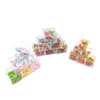 Boîte à bonbons en acrylique miniature personnalisée, emballage de boîte à bonbons, boîte à bonbons Sugarfina, boîte à cadeaux