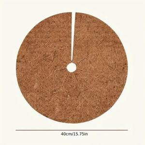 Tapis de coco naturel déchiqueté, anti-racines, protecteur, entretoise pour <span class=keywords><strong>pot</strong></span> de fleurs, film brun décoratif pour plantes - Product Image 3