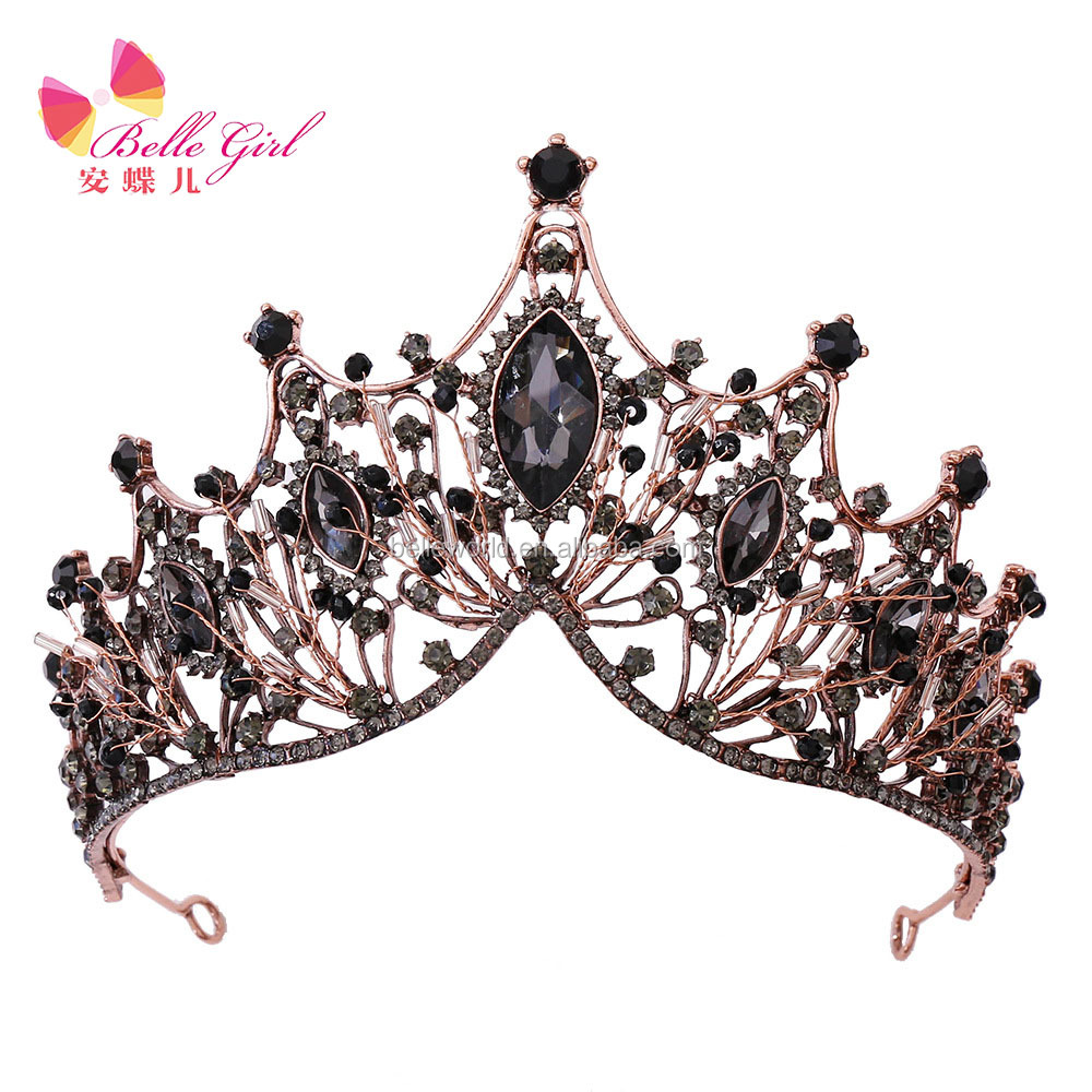 BELLEWORLD H1256 wedding crowns for bride hair accessories handmade tiaras elegant princess wedding baroque bridal crown tiara