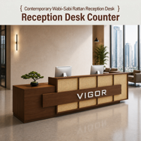 Bureau de réception oblong moderne, simple et luxueux, éco-responsable, avec éclairage LED pour hôtel, bureau, usage commercial, bar, auberge Tengbian