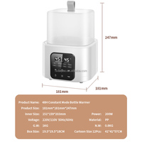 Appareils pour bébés, chauffe-biberon multifonctionnel à télécommande, grande capacité, 4 biberons, stérilisateur, chauffe-lait