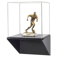 Maßgefertigte quadratische Acryl-Wandvitrine, Aufbewahrungsbox aus Lucite, Wand-Schattenbox-Vitrine mit schwarzem Sockel