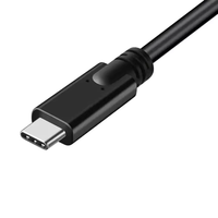 Cable de Extensión USB 3.2 Industrial para Montaje en Panel, Tipo-C Hembra con Tornillo de Bloqueo a Tipo-C Macho, 1M
