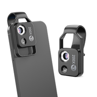 Clip Universal de SR-SM002 para teléfono inteligente, microscopio de 200X con 6 luces LED