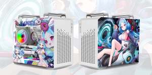เคสคอมพิวเตอร์แนวตั้งไมโคร ATX อะนิเมะแบบพกพาฟอร์มแฟคเตอร์ขนาดเล็กพร้อมอุปกรณ์ระบายความร้อนด้วยของเหลวขนาด240มม. รองรับ ITX - Product Image 6
