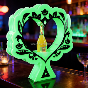 Custom <b>LED</b> Heart-Shaped Wine Bottle Presenter, Luminous <b>Tree</b>-Style Holder for Nightclub VIP Service - Product Image 3