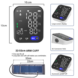 LED Display Pressão Arterial Máquina Esfigmomanômetro Automático Digital Monitores de Pressão Arterial com Grande Cuff BP Monitor - Product Image 5