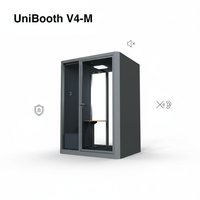 Cabina de Grabación Insonorizada de Aluminio Multifuncional y Duradera UNIBOOTH para Oficinas, Edificios, Hogares, Hoteles, Diseño Moderno, Móvil
