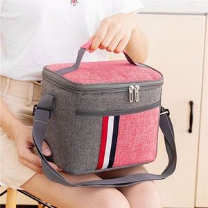 Customized Waterproof Oxford Cloth Aluminum Foil Insulated Lunch Bag for Office with Shoulder Strap Portable Picnic Cooler Bag - Product Image 2