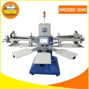 DGRUIDA Machine de sérigraphie rotative automatisée à <span class=keywords><strong>8</strong></span> stations, 2 couleurs, pour T-shirts, vêtements et textiles, bleue - Product Image 3