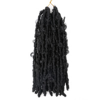 Perruque de cheveux synthétiques pour femmes, style européen-américain, 14 pouces, longueur moyenne, bouclée en forme de papillon, tressée au crochet, style sexy