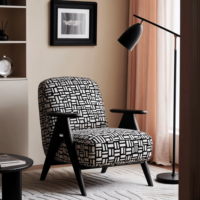Fauteuil en teck doré écologique, mobilier moderne pour hall d'hôtel et d'hôpital
