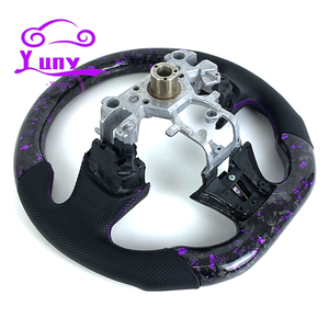 Volant de voiture en fibre de carbone forgé sur mesure avec des fragments violets pour Infiniti Q50 Q50L Q50s Q60 Q50 Style de course Red-sport - Product Image 6
