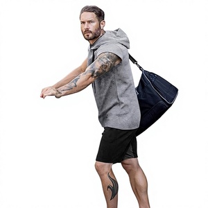 Men Summer Sleeveless Quick Dry Breathable Gym Fitness Training Hoodies Comfortable Design High Quality Gym Hoodies - Product Image 2