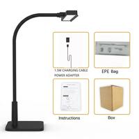 Lampe de table élégante à col de cygne réglable avec éclairage doux, contrôle de la luminosité progressif, pour la lecture et le bureau à domicile