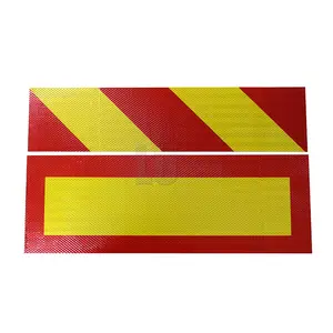 Placa de marcação reflexiva do refletor do plástico amarelo do triângulo do caminhão