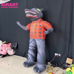 Disfraz Inflable Gigante de <span class=keywords><strong>Lobo</strong></span> de Dibujos Animados, Personaje de <span class=keywords><strong>Hombre</strong></span> <span class=keywords><strong>Lobo</strong></span> Personalizado, Accesorio Inflable para Decoración de Escenarios y Fiestas - Product Image 1