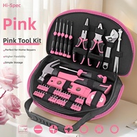 Juego de Herramientas Combinadas de Acero al Carbono Rosa para Mujer, 63 Piezas, Marca Xi Meng, Llaves, Destornilladores, Herramientas de Reparación para el Hogar