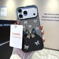 Coque de téléphone haut de gamme, luxueuse, entièrement ornée de diamants, anti-chute, pour filles