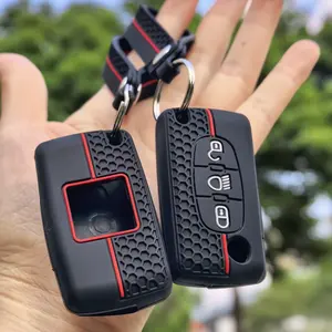 Housse de protection en Silicone pour porte-clés de voiture, pour <span class=keywords><strong>Peugeot</strong></span> 206 308 3008 Expert <span class=keywords><strong>Partner</strong></span> Citroën C3 Pluriel Picasso Berlingo - Product Image 6