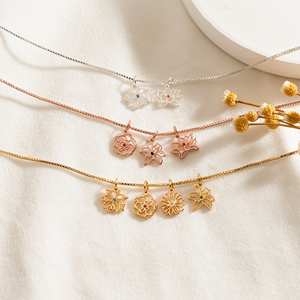 Nouveau acier inoxydable exquis <span class=keywords><strong>naissance</strong></span> fleur <span class=keywords><strong>collier</strong></span> famille <span class=keywords><strong>collier</strong></span> pour <span class=keywords><strong>maman</strong></span> <span class=keywords><strong>naissance</strong></span> fleur bijoux cadeau personnalisé pour elle - Product Image 5