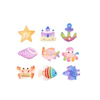 Breloques en résine Océan DIY, accessoires faits main pour coques de téléphone et pinces à cheveux, motif dessin animé