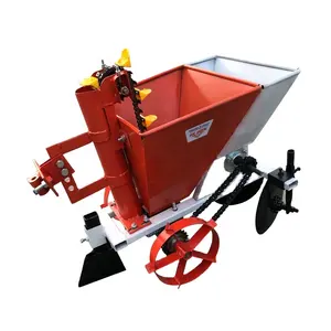 Four - wheel tractor with potato planter