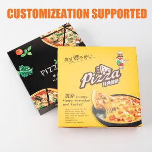 Có thể gập lại bánh pizza container xuất khẩu lớp tùy chỉnh 27*27*4.5cm in logo bánh pizza bao bì hộp <span class=keywords><strong>carton</strong></span> in Kraft Giấy hộp bánh pizza - Product Image 3