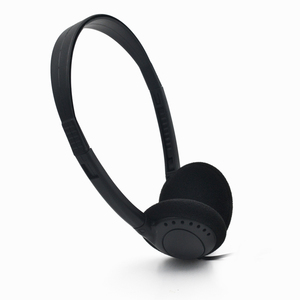 3,5mm negro uno con cable enchufe de auriculares barato/diadema auriculares y aerolíneas auriculares - Product Image 5