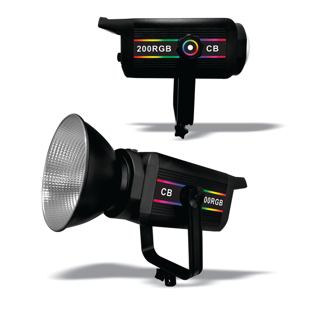 COB RGB LED Adjustable Color Temperature 5000K-6500K 200W Aluminum Video Photography Studio Portrait Light for Broadcast Makeup