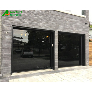 <span class=keywords><strong>Porte</strong></span> de garage résidentielle moderne bon marché électrique isolée noire sectionnelle pleine <span class=keywords><strong>vue</strong></span> miroir sans cadre - Product Image 1