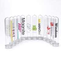 Bouteille en plastique PET avec bouchon en aluminium 70ml 150mm x 32mm Tube à essai avec couvercle à vis chaussures dentelle bouteille vide conteneurs de bain de sel