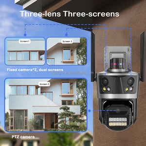 Cámara de Seguridad Inteligente WiFi Hongnaer <span class=keywords><strong>ICSee</strong></span> 3/9MP con Alexa y Asistente de Google, PTZ, 3 Lentes, para Exteriores, Hogar y Tienda - Product Image 2