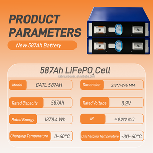 Batería LiFePO4 CATL 587AH con 12000 ciclos de vida útil, en stock en la UE, 560AH 600AH 628AH MB56, Celdas de Litio Prismáticas Solares DIY Grado A 12V 24V 48V - Product Image 3