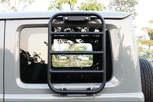JOP4X4 Nouvelle échelle latérale en aluminium de haute qualité à 2 portes 19-24 Installation facile Noir Garantie 1 an Suzuki 4ème génération Jimny Sierra - Product Image 4