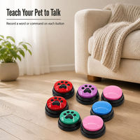 Ensemble de boutons parlants interactifs éducatifs en ABS à motif de patte pour chats et chiens