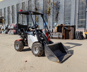 Mini chargeuse sur <span class=keywords><strong>pneus</strong></span> HAIJU H140 Capacité de levage 350 kg Moteur à essence 2 cylindres LONCIN - Product Image 1