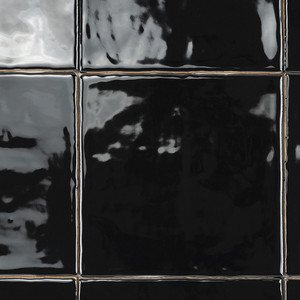 Piastrella Creta 13x13 Cm Nera Lucida con Bordi Irregolari Spessore 9 Mm - Product Image 6